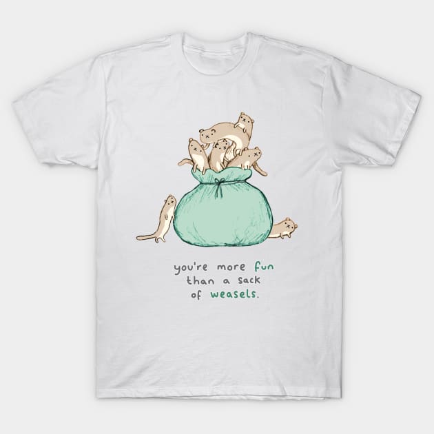 Sack of Weasels T-Shirt by Sophie Corrigan